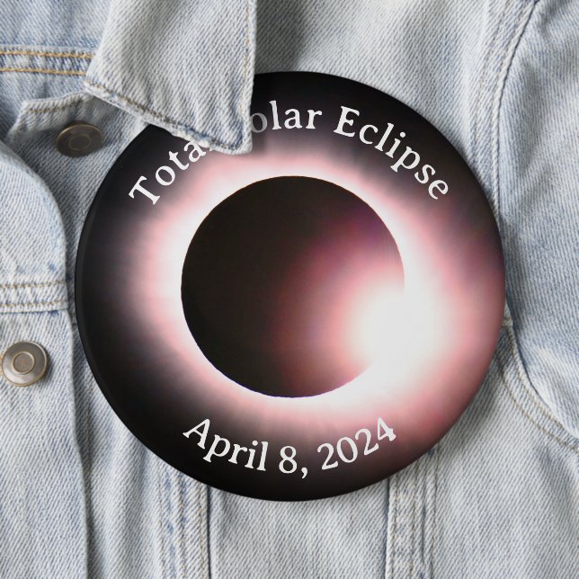 Sonnenfinsternis insgesamt 8. April 2024 Button (Beispiel)