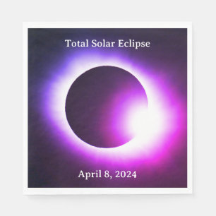 Sonnenfinsternis insgesamt, 8. April 2024 Serviette
