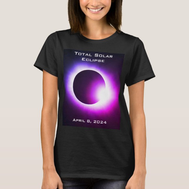 Sonnenfinsternis insgesamt, 8. April 2024 T-Shirt (Vorderseite)
