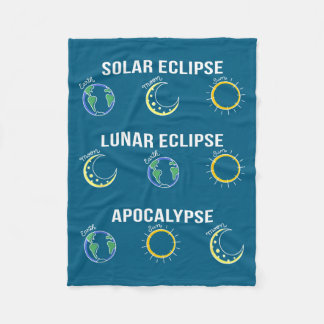 Sonnenfinsternis Mondfinsternis Apokalypse Kunstwe Fleecedecke