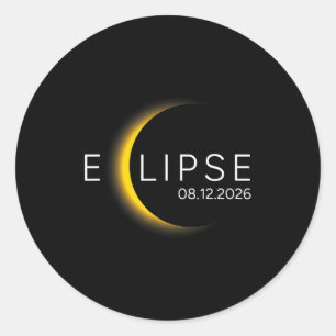 Sonnenfinsternis Totale Sonnenfinsternis Runder Aufkleber