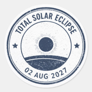Sonnenfinsternis vom 2. August 2027 Runder Aufkleber