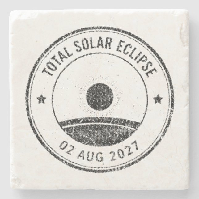 Sonnenfinsternis vom 2. August 2027 Steinuntersetzer (Vorderseite)