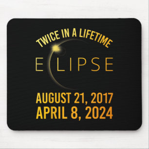 Sonnenfinsternis zweimal im Leben 2024 Totale Fins Mousepad