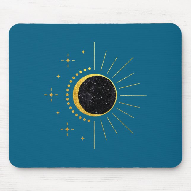 Sonnenfinsternis Zweimal Lebenslanges Gesamtdesign Mousepad (Vorne)
