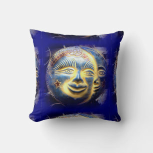 Sonnenfläche/Mondfläche Himmelsblau Kissen