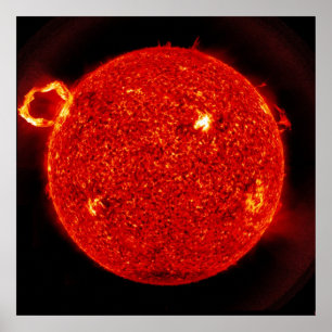 Sonnenflare werden von unserer Sonne ausgestoßen Poster