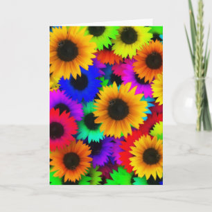 SONNENFLIESSENDE, FARBHAFTE BLUME DANK IHRER KARTE