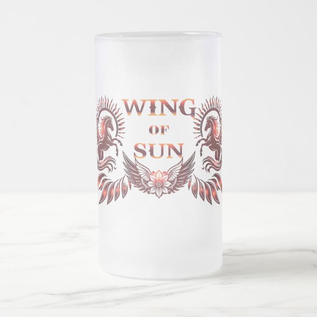 Sonnenflügel-Bierglas Mattglas Bierglas (Mittel)