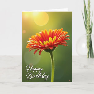 Sonnenfrohe Florale Geburtstagskarte Karte