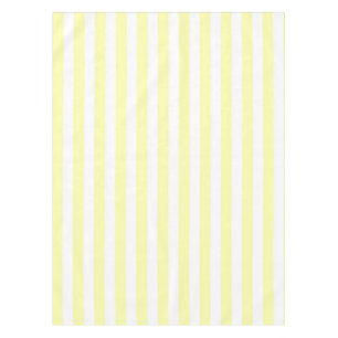Sonnenfrohes, nautisches, pastellgelbes Streifenmu Tischdecke