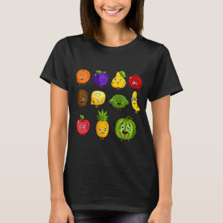 Sonnenfrüchte Collage Obst Gemüse T-Shirt