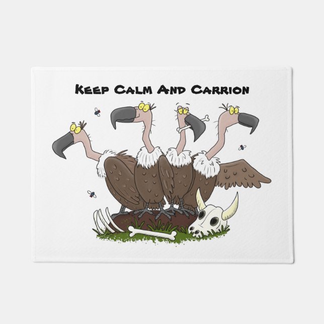 Sonnengeier Spaß Cartoon Fußmatte (Vorderseite)