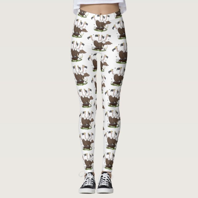 Sonnengeier Spaß Cartoon Leggings (Vorderseite)
