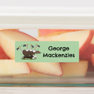 Sonnengeier Spaß Cartoon personalisiert Etiketten