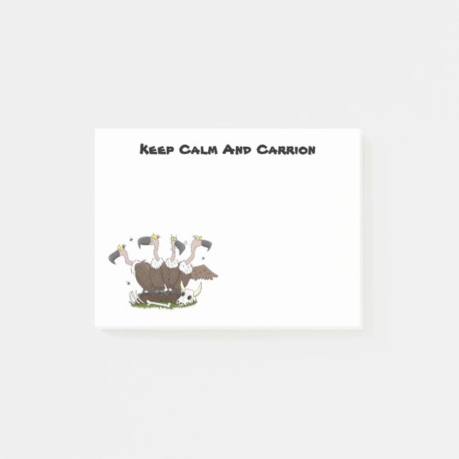 Sonnengeier Spaß Cartoon Post-it Klebezettel (Vorderseite)