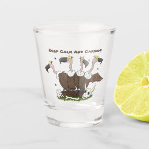 Sonnengeier Spaß Cartoon Schnapsglas