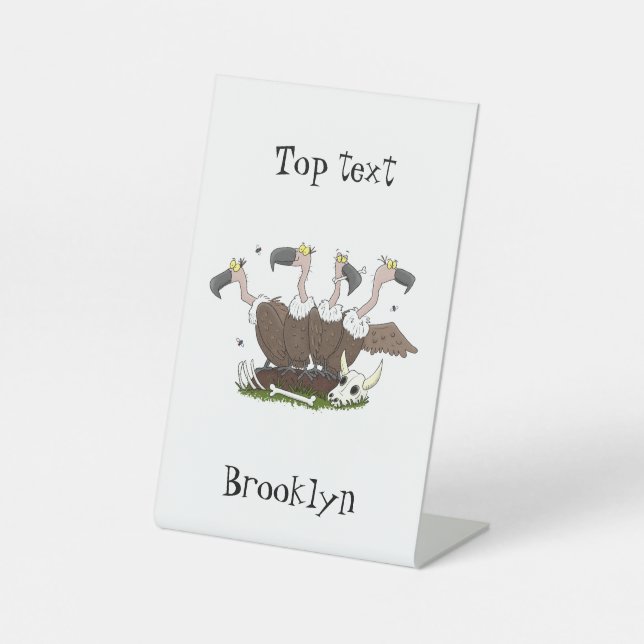 Sonnengeier Spaß Cartoon Sockelschild (Vorderseite)