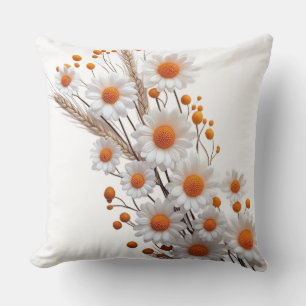Sonnengeküsste Daisy- und Sonnenblumen-Collage Kissen