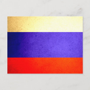 Sonnengeküsste russische Flagge Postkarte