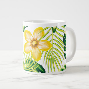 Sonnengeküsster Tropischer Sommer Blumen- & Palmen Jumbo-Tasse