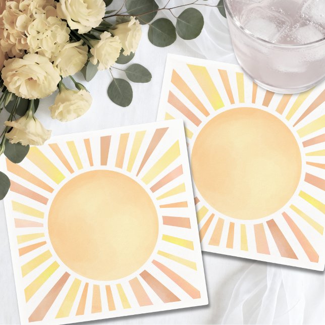 Sonnengelb Orange Sonne Serviette (Sunshine Yellow Orange Sun Napkins )
