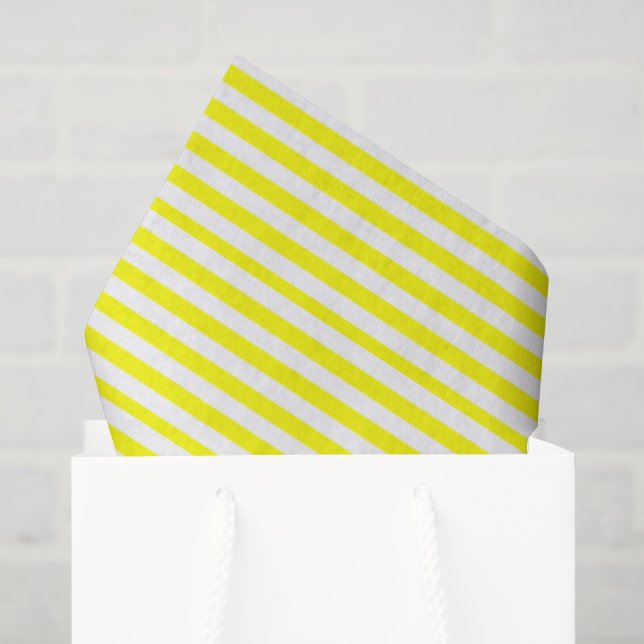 Sonnengelb und weiß gestreift seidenpapier (Geschenktüte)