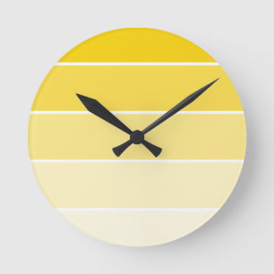 Sonnengelbe Farbmuster Runde Wanduhr