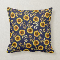 Sonnengelbe goldene Navy Sonnenblumen Blätter Must