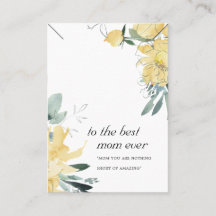 SONNENGELBE MAMA GIFT NECKLACE DISPLAY-KARTE