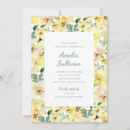 Sonnengelbe Party Einladung