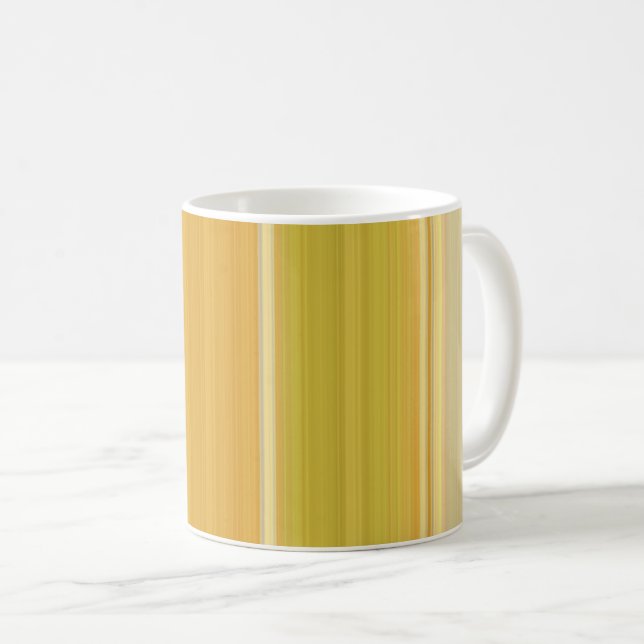 Sonnengelbe Streifen Kaffeetasse (VorderseiteRechts)