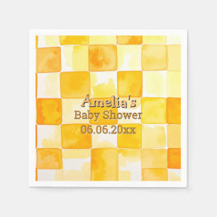 Sonnengelbe Zitrus-Baby-Party-Serviette Serviette