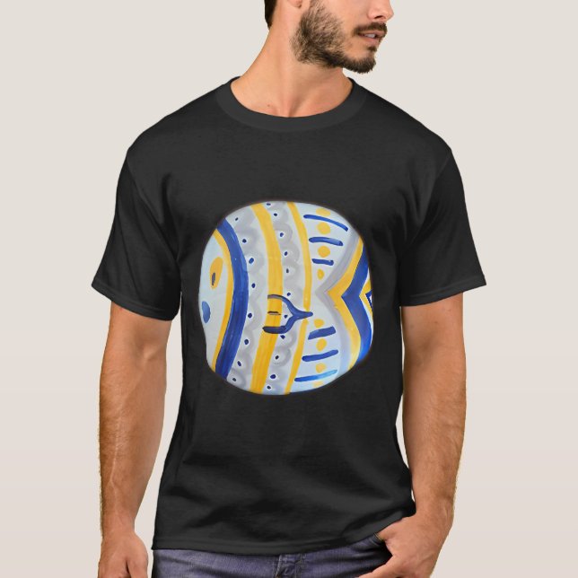 Sonnengelber Fisch T-Shirt (Vorderseite)