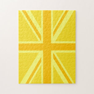 Sonnengelber Union Jack britischer Flaggen-Dekor Puzzle