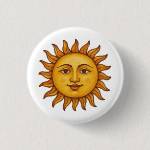Sonnengesicht Button