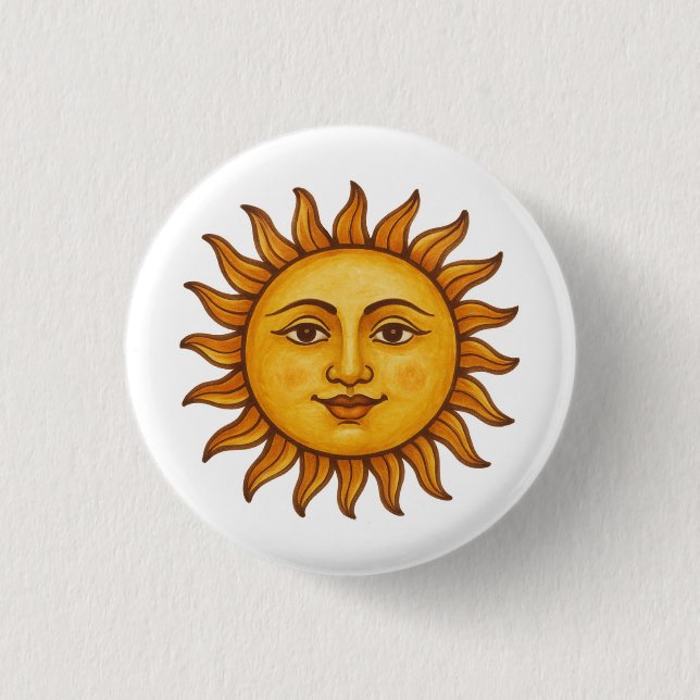Sonnengesicht Button (Vorderseite)