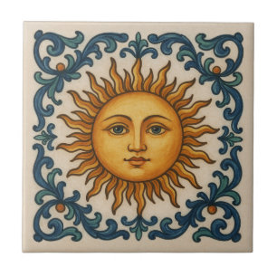 Sonnengesicht Fliese