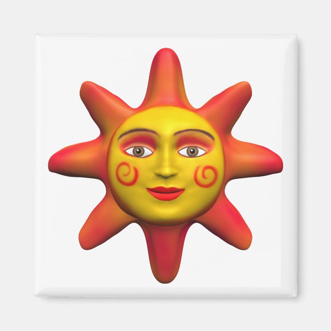 SonnenGesicht Magnet (Vorne)