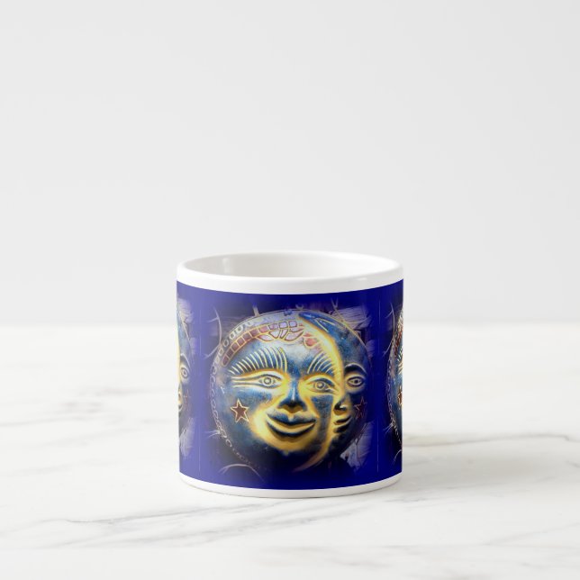 Sonnengesicht/Mondgesicht Espresso-Tasse Espressotasse (Vorderseite)