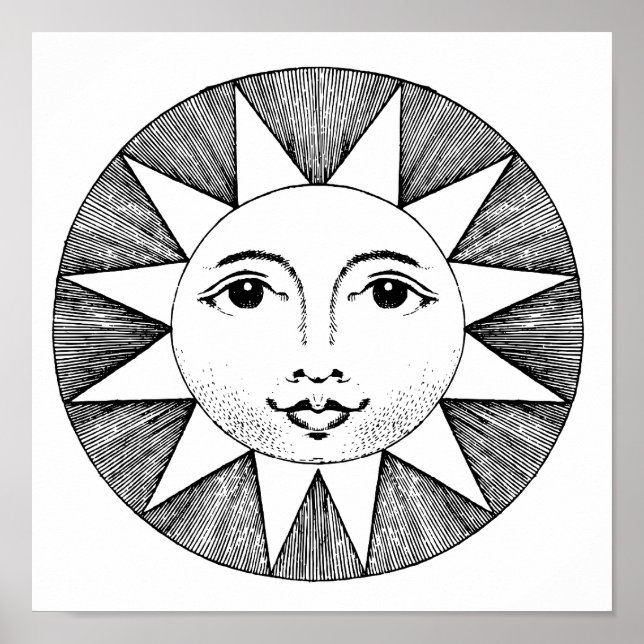 SONNENGESICHT VINTAG 11X11-Poster Poster (Vorne)