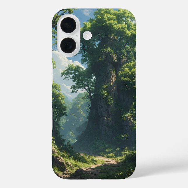 Sonnengesprenkelter Waldweg Case-Mate iPhone Hülle (Rückseite)