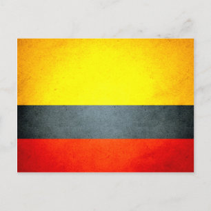 Sonnengetränkte kolumbianische Flagge Postkarte
