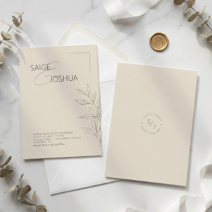 Sonnengewaschene Gartenhochzeit ID1283 Einladung