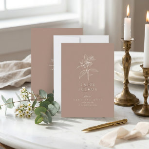 Sonnengewaschene Gartenhochzeit Rose Braun ID1283 Save The Date