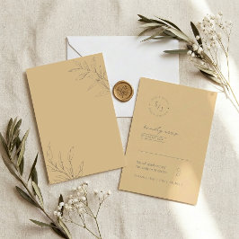 Sonnengewaschene Gartenhochzeit RSVP Karte