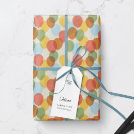 Sonnengewaschenes Party Balloons Muster Geschenkpapier