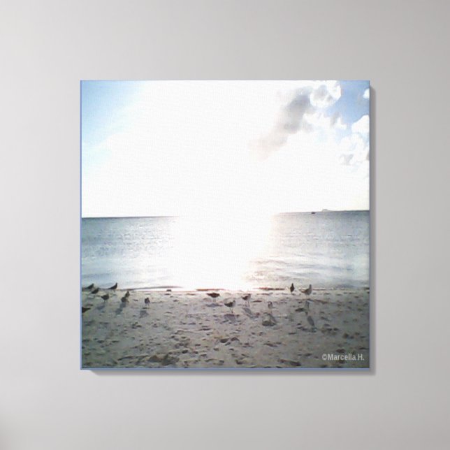 Sonnenglanz am Strand Leinwanddruck (Vorderseite)
