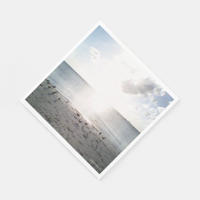 Sonnenglanz am Strand Serviette (Ecke)