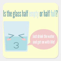 Sonnenglass halb leer halb voll